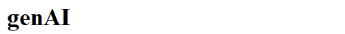 genAI